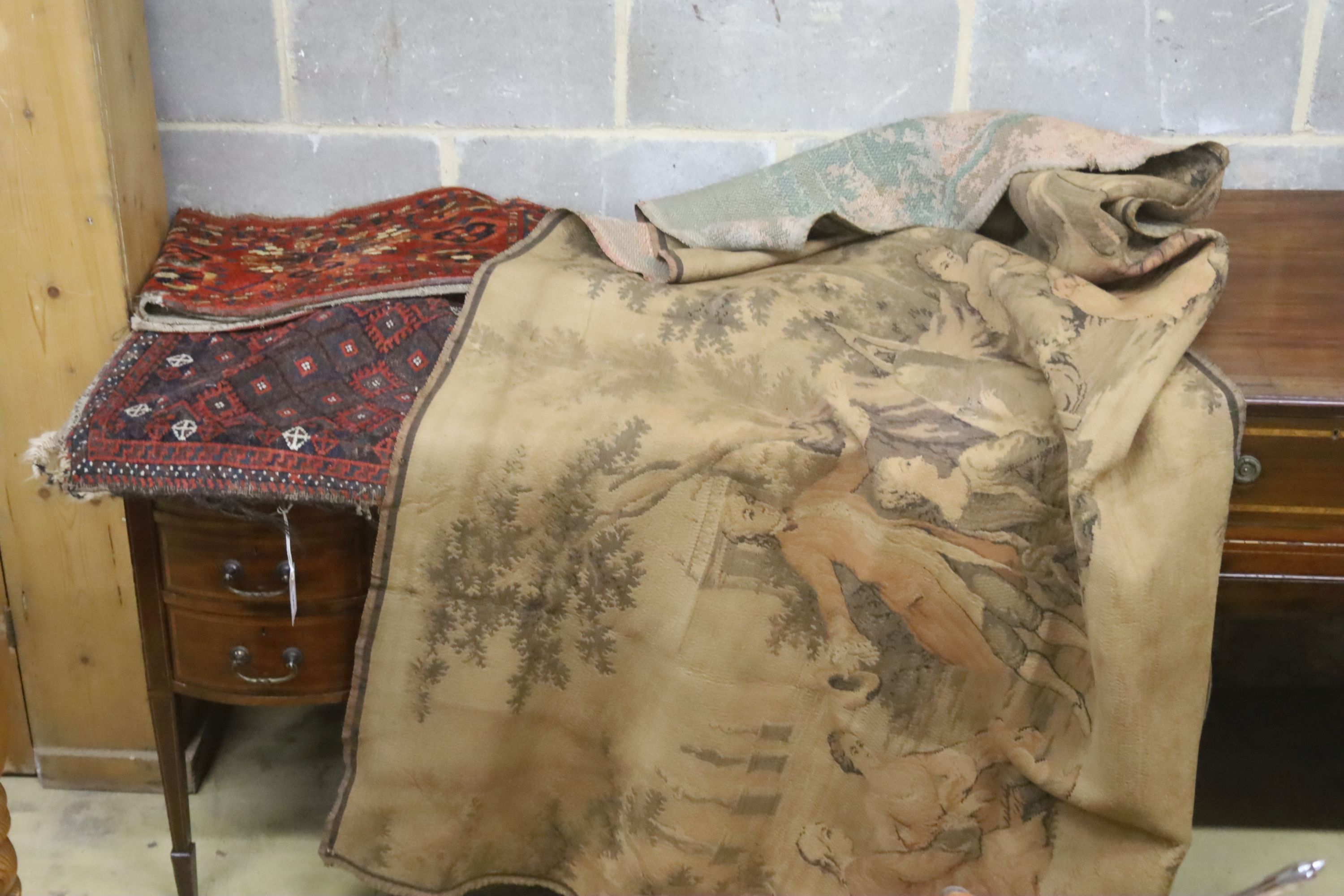 Ten items - Middle Eastern textiles, carpet bags